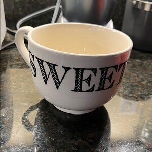 2013 ENDEARMENT SIR/MADAM Coffee Ivory Cream MUG with SWEETIE Print GUC
